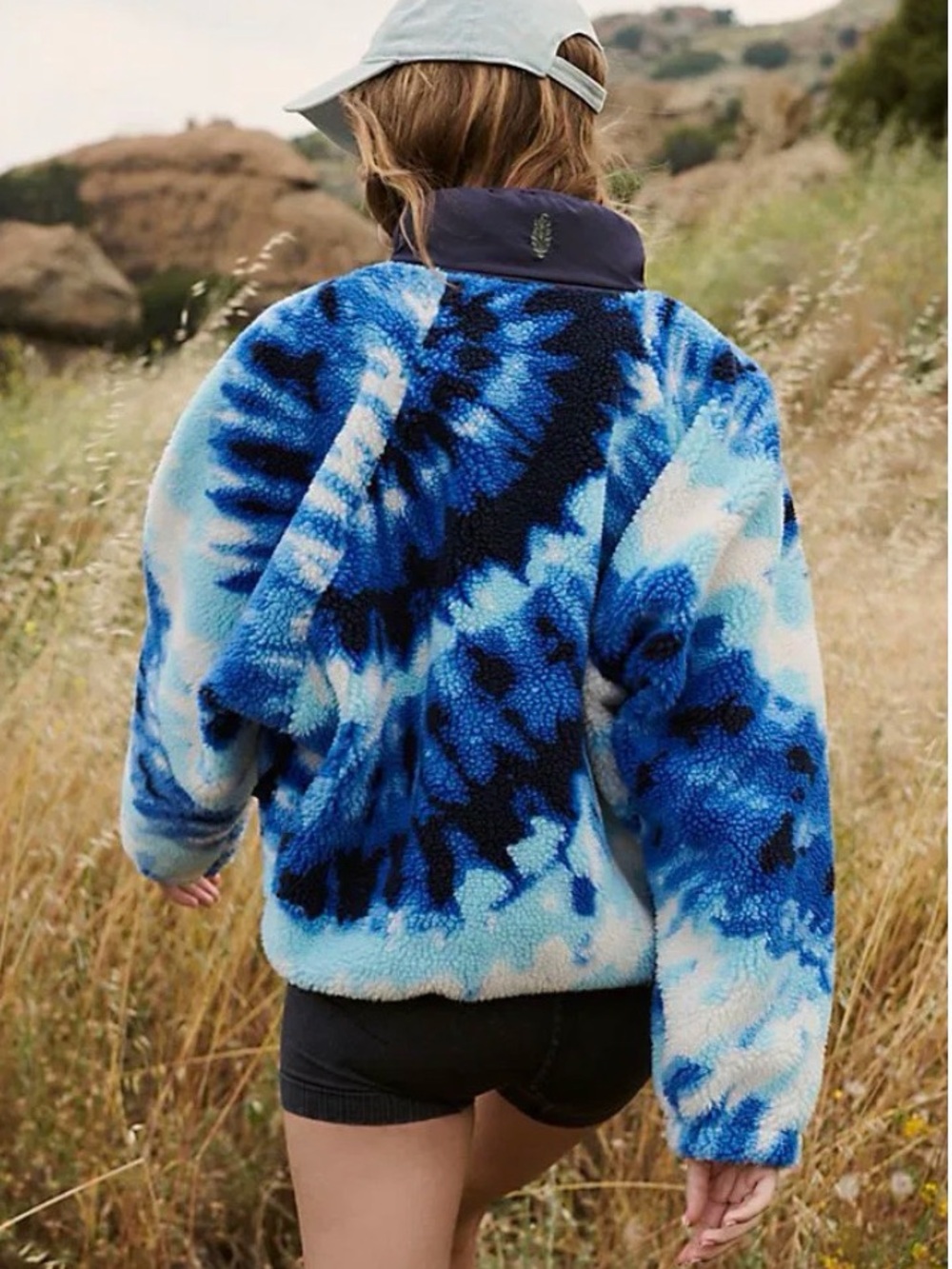 FP Movement Rocky Ridge Fleece Pullover Ocean Tie Dye Blue Free People S - Picture 3 of 7